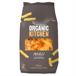 Organic Kitchen Italian Wheat Pasta 500g (choose white / wholewheat and shape fusilli / penne / spaghetti))