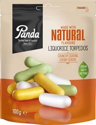 Panda Liquorice Torpedos 100g VEGAN fat free no additives