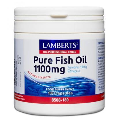 Lamberts PURE FISH OIL 1100mg HIGH Strength EPA / DHA 60 Caps