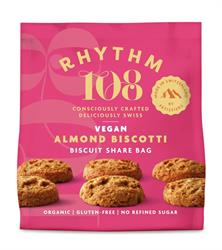 Rhythum 108 Almond Biscotti Tea Biscuit Share Bag 135g