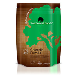 Rainforest Foods Organic Chlorella Powder 200g Broken Cell Wall
