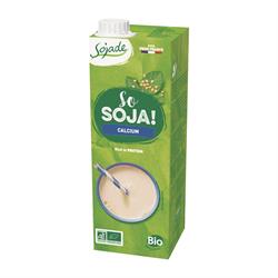 SOJADE Organic Soya Milk Drink - Natural with CALCIUM sweetened with apple juice 1ltr