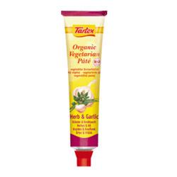 TARTEX Organic Vegetarian Herb & Garlic Pate Spread Tube 200g Gluten free