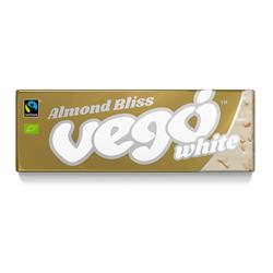 18 x Vego White Almond Bliss 50g Vegan & Gluten Free Organic Fair Trade Chocolate Bar