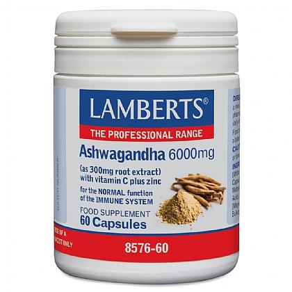 Lamberts Ashwagandha 300mg (6000mg) root extract 60s
