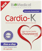 Bio Medical Cardio K 30 capsules red yeast rice coQ10 Cholesterol VEGAN