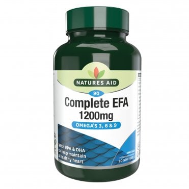 Natures Aid Complete EFA Omega 3,6,9 1200mg essential fatty acids 90 capsules 369
