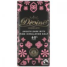 DIVINE Dark Chocolate with PINK HIMALAYAN SALT 60% 90g