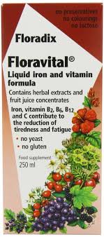 SALUS (UK), Floradix Floravital Liquid Iron Formula Yeast Free Gluten Free 250ml