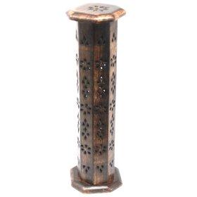 Mango Wood Hexagonal Tower Incense Burner