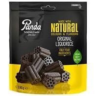 Panda Liquorice, original natural licorice cuts 240g VEGAN low fat no additives