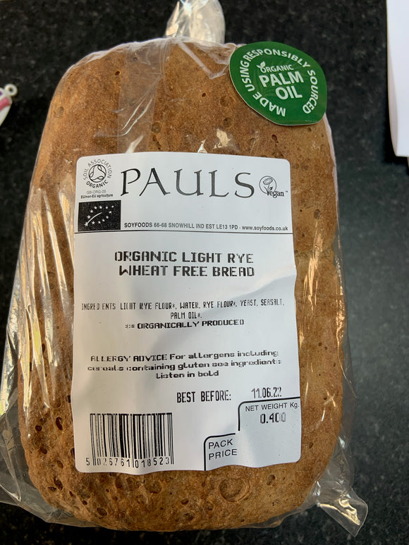 Light Rye Bread, wheat free 400g