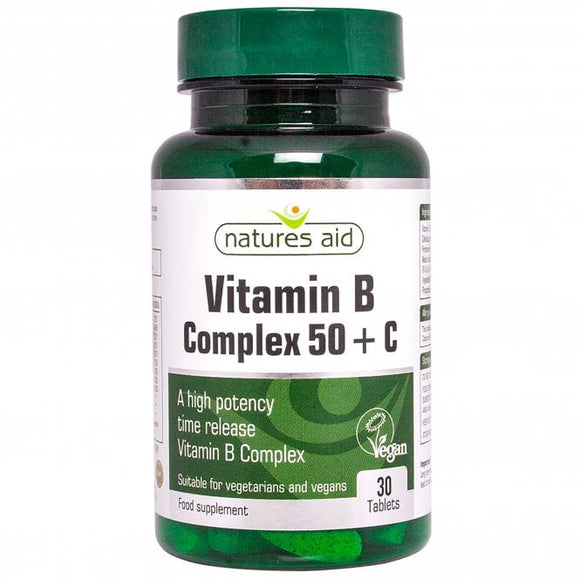 Natures Aid B Complex 50 + Vitamin C 90 capsule